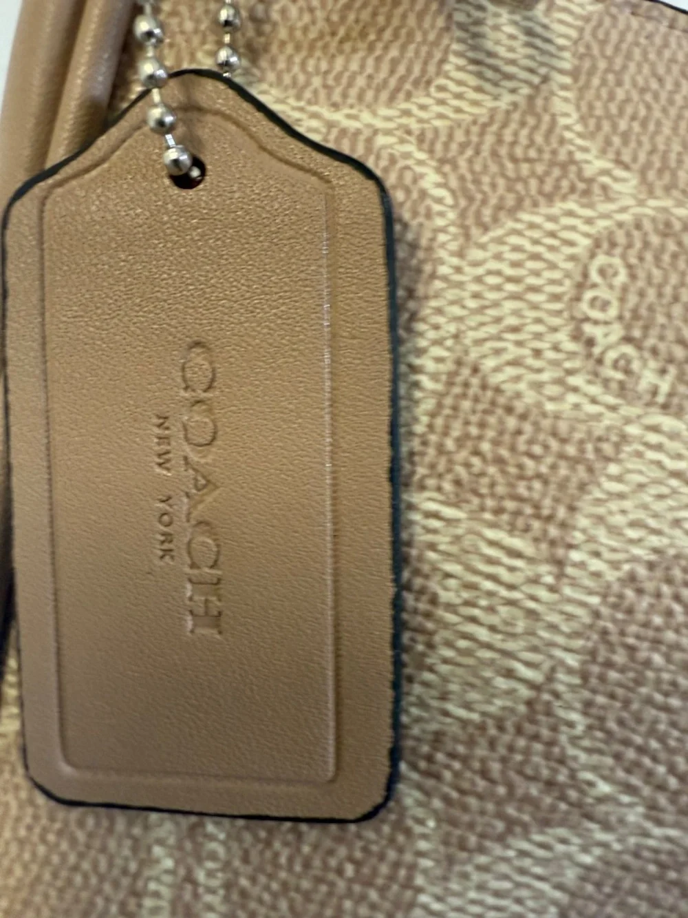 Cute brown coach teri bag!Same day shipping❤️